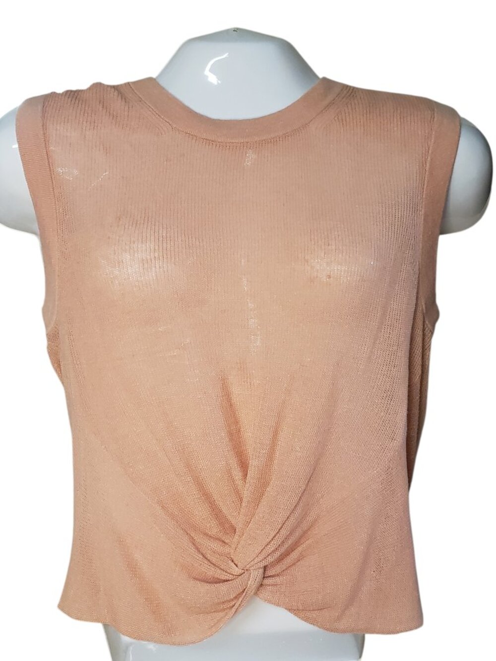 Veronica Beard Jeans Women's Kellen Knit Top Twist Front Color Pink Size M